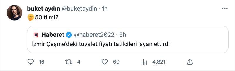 buket aydin dan cesme deki tuvalet ucretine yorum